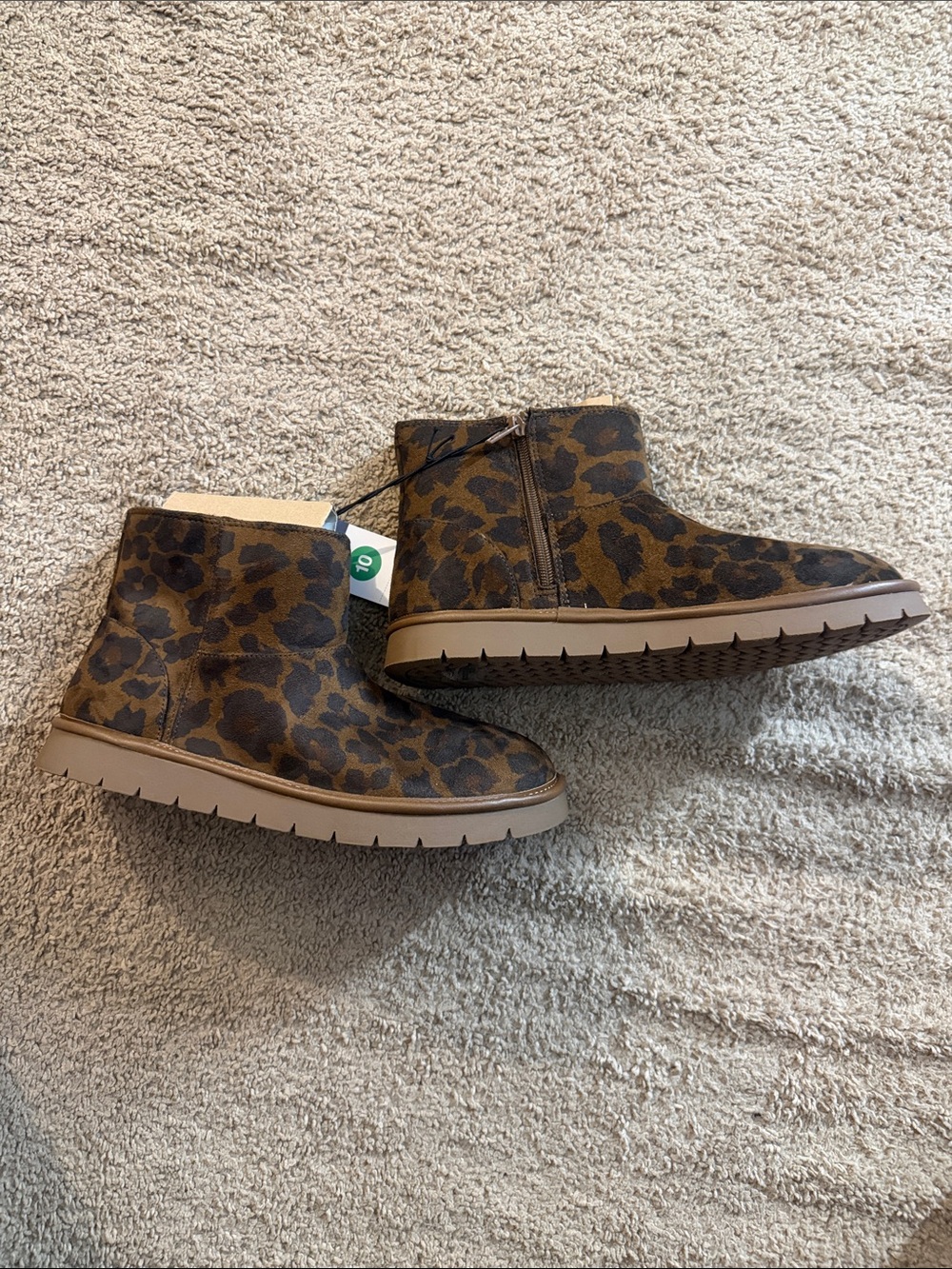 Universal Thread Men's Leopard-Print Ankle Boots - Brown/Black